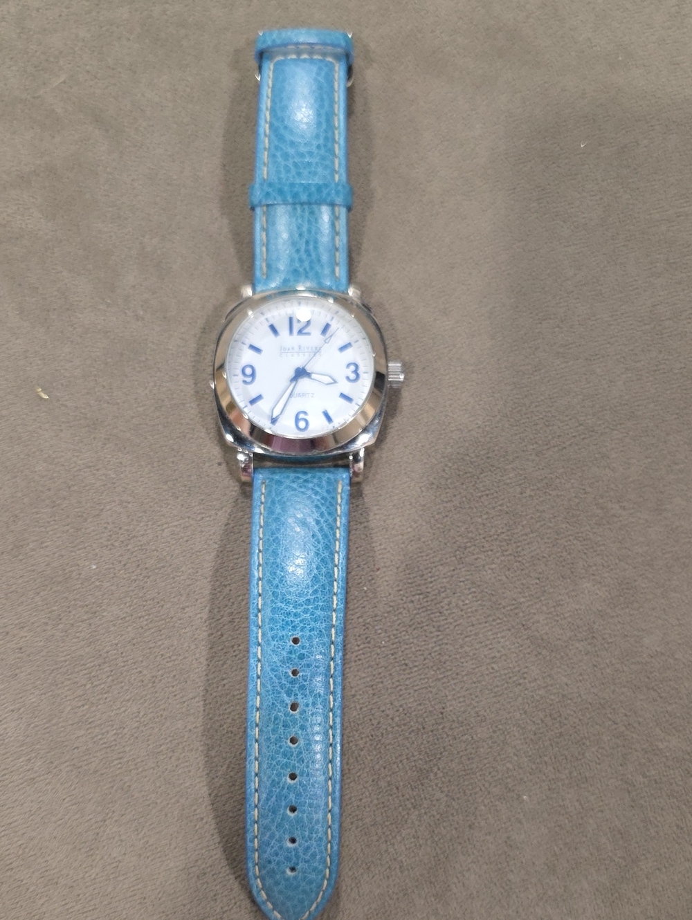 Blue Leather Strap Wristwatch - Unbranded